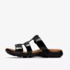 Sandalias planas de charol negro «Kitly Pearl» para mujer Sandalias planas de charol negro «Kitly Pearl» para mujer