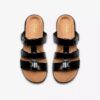 Sandalias planas de charol negro «Kitly Pearl» para mujer Sandalias planas de charol negro «Kitly Pearl» para mujer