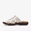 Sandalias planas de cuero color crema «Kitly Slide» para mujer Sandalias planas de cuero color crema «Kitly Slide» para mujer