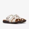 Sandalias planas de cuero color crema «Kitly Slide» para mujer Sandalias planas de cuero color crema «Kitly Slide» para mujer