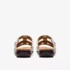 Sandalias planas de cuero color crema «Kitly Slide» para mujer Sandalias planas de cuero color crema «Kitly Slide» para mujer