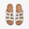 Sandalias planas de cuero color crema «Kitly Slide» para mujer Sandalias planas de cuero color crema «Kitly Slide» para mujer