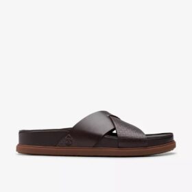 Sandalias planas de cuero marrón «Torford Cross» para hombre