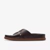 Sandalias planas de cuero marrón «Torford Cross» para hombre