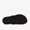 Sandalias planas de cuero negro Arwell Step para mujer Sandalias planas de cuero negro Arwell Step para mujer