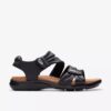 Sandalias planas de cuero negro Kitly Ave para mujer Sandalias planas de cuero negro Kitly Ave para mujer