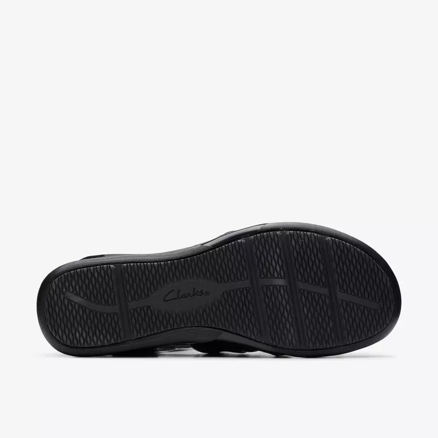 Sandalias planas de cuero negro Kitly Ave para mujer Sandalias planas de cuero negro Kitly Ave para mujer