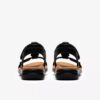 Sandalias planas de cuero negro Kitly Gem para mujer Sandalias planas de cuero negro Kitly Gem para mujer