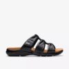 Sandalias planas de cuero negro Kitly Slide para mujer Sandalias planas de cuero negro Kitly Slide para mujer