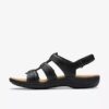 Sandalias planas de cuero negro Laurieann Ivy para mujer Sandalias planas de cuero negro Laurieann Ivy para mujer