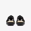 Sandalias planas de cuero negro Laurieann Ivy para mujer Sandalias planas de cuero negro Laurieann Ivy para mujer