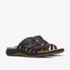 Sandalias planas de cuero negro Maelynn Abby para mujer Sandalias planas de cuero negro Maelynn Abby para mujer