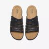 Sandalias planas de cuero negro Maelynn Abby para mujer Sandalias planas de cuero negro Maelynn Abby para mujer