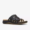 Sandalias planas de cuero negro Maelynn Abby para mujer Sandalias planas de cuero negro Maelynn Abby para mujer