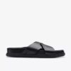 Sandalias planas de cuero negro Torford Cross para hombre