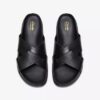 Sandalias planas de cuero negro Torford Cross para hombre