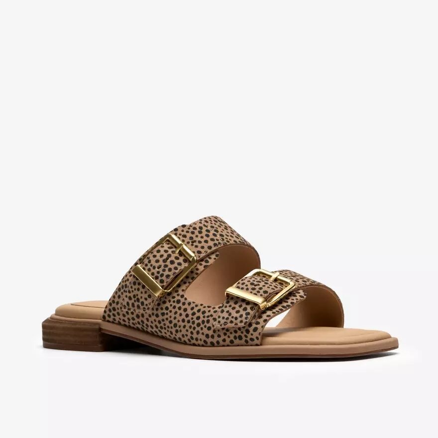 Sandalias planas de mujer Ariany Bay con estampado animal Sandalias planas de mujer Ariany Bay con estampado animal