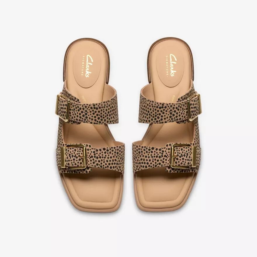 Sandalias planas de mujer Ariany Bay con estampado animal Sandalias planas de mujer Ariany Bay con estampado animal