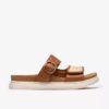 Sandalias planas de mujer Arwell Step de piel color tostado Sandalias planas de mujer Arwell Step de piel color tostado
