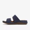 Sandalias planas de mujer Cecily Step en nubuck azul marino Sandalias planas de mujer Cecily Step en nubuck azul marino