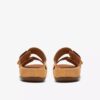 Sandalias planas de mujer Cecily Step en nubuck ocre claro