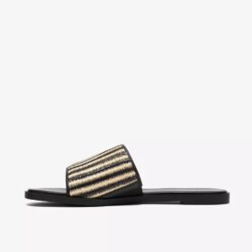 Sandalias planas de mujer Erisia Strap2, color negro