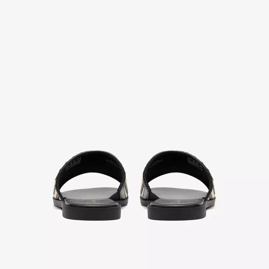 Sandalias planas de mujer Erisia Strap2, color negro Sandalias planas de mujer Erisia Strap2, color negro