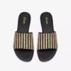 Sandalias planas de mujer Erisia Strap2, color negro Sandalias planas de mujer Erisia Strap2, color negro