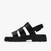 Sandalias planas de mujer Orinoco3 Strap, de piel negra Sandalias planas de mujer Orinoco3 Strap, de piel negra