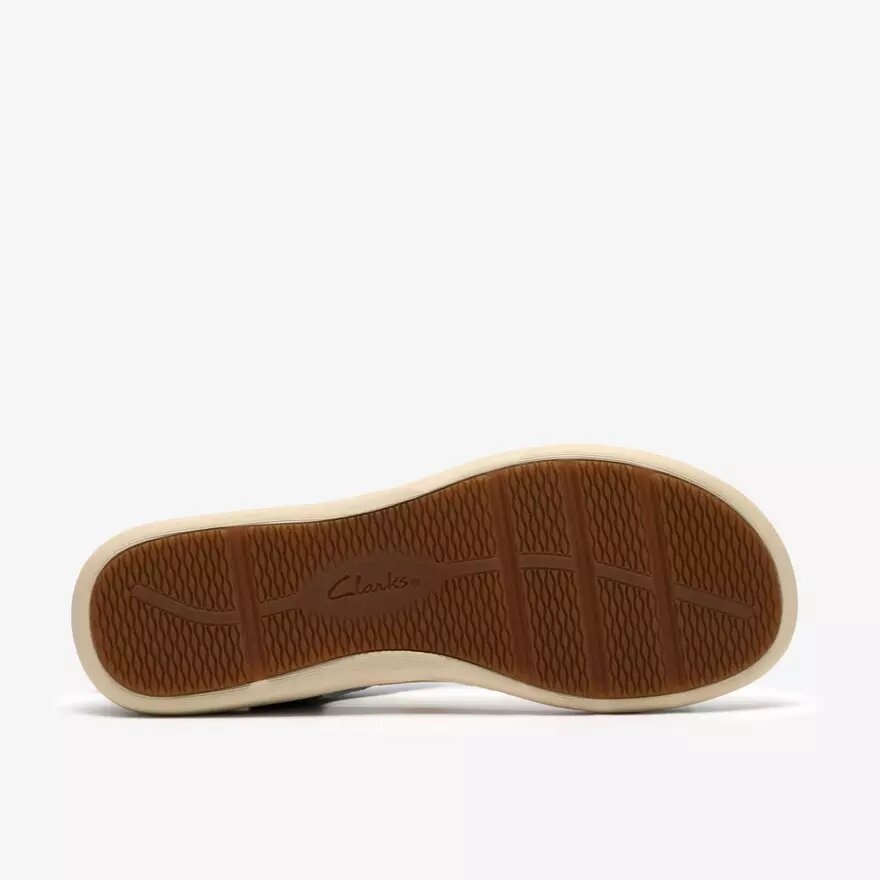 Sandalias planas de piel azul denim Kitly Gem para mujer Sandalias planas de piel azul denim Kitly Gem para mujer