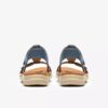 Sandalias planas de piel azul denim Kitly Gem para mujer Sandalias planas de piel azul denim Kitly Gem para mujer