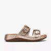 Sandalias planas de piel color champán «Cecily Step» para mujer Sandalias planas de piel color champán «Cecily Step» para mujer