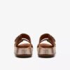 Sandalias planas de piel color champán «Cecily Step» para mujer Sandalias planas de piel color champán «Cecily Step» para mujer