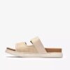 Sandalias planas de piel color crema Arwell Step para mujer Sandalias planas de piel color crema Arwell Step para mujer