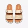 Sandalias planas de piel color crema Arwell Step para mujer Sandalias planas de piel color crema Arwell Step para mujer