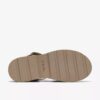 Sandalias planas de piel color crema Orinoco3 Cross para mujer