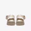 Sandalias planas de piel color crema Orinoco3 Cross para mujer