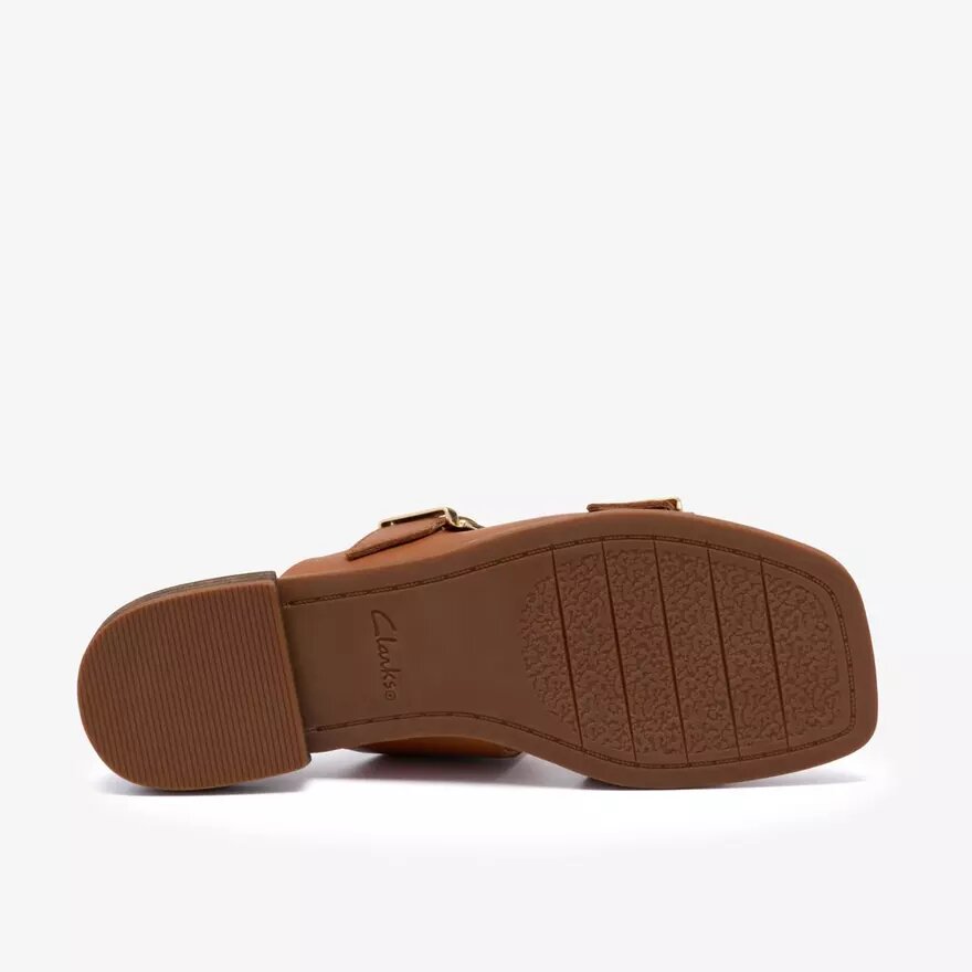Sandalias planas de piel color tostado Ariany Bay para mujer Sandalias planas de piel color tostado Ariany Bay para mujer