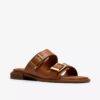 Sandalias planas de piel color tostado Ariany Bay para mujer Sandalias planas de piel color tostado Ariany Bay para mujer