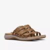 Sandalias planas de piel color tostado Maelynn Abby para mujer Sandalias planas de piel color tostado Maelynn Abby para mujer