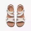 Sandalias planas de piel en color blanco roto «Kitly Ave» para mujer Sandalias planas de piel en color blanco roto «Kitly Ave» para mujer