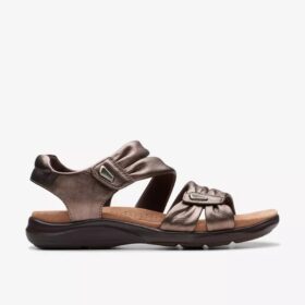 Sandalias planas de piel «Kitly Ave» en color bronce para mujer