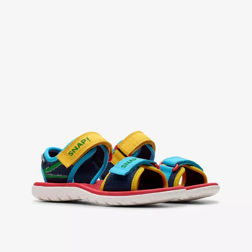Sandalias planas para niños «Surfing Ace» con estampado azul marino Sandalias planas para niños «Surfing Ace» con estampado azul marino