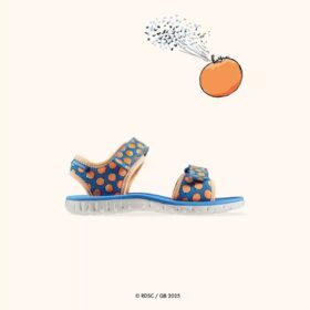 Sandalias planas «Surfing Air» azules para niños, EE. UU.