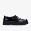 Torhill Bee Wallabee de charol negro para mujer