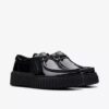 Torhill Bee Wallabee de charol negro para mujer