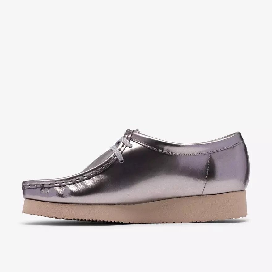 Wallabee 2604 para mujer: Wallabees de charol plateado Wallabee 2604 para mujer: Wallabees de charol plateado