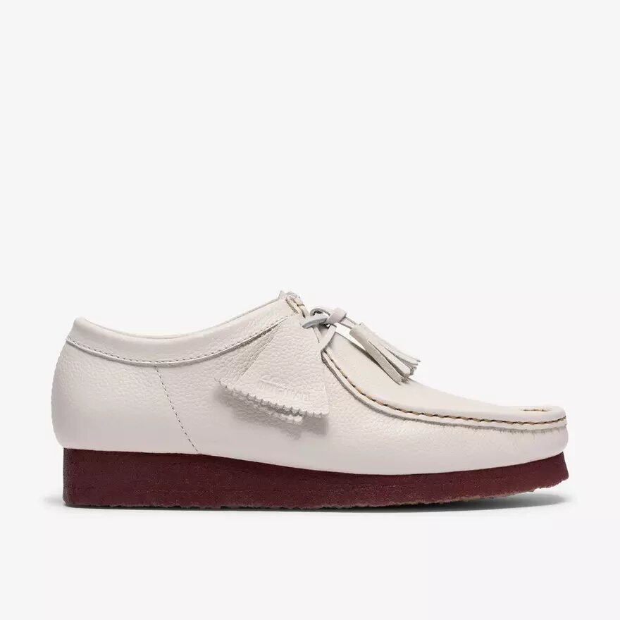 Wallabee de cuero blanco para hombre Wallabee de cuero blanco para hombre