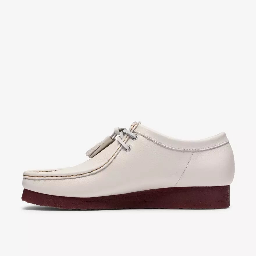 Wallabee de cuero blanco para hombre Wallabee de cuero blanco para hombre