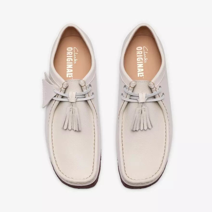 Wallabee de cuero blanco para hombre Wallabee de cuero blanco para hombre